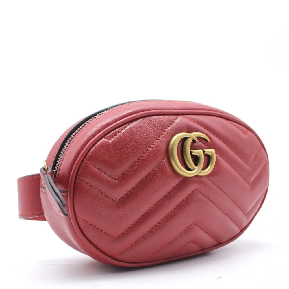 Gucci Red GG Marmont Belt bag red - Picture 5 of 14